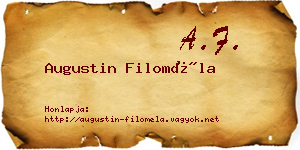 Augustin Filoméla névjegykártya